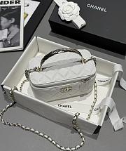 Chanel 25s Coco Crush Vanity Handle Caviar White 17x9.5x8cm - 2