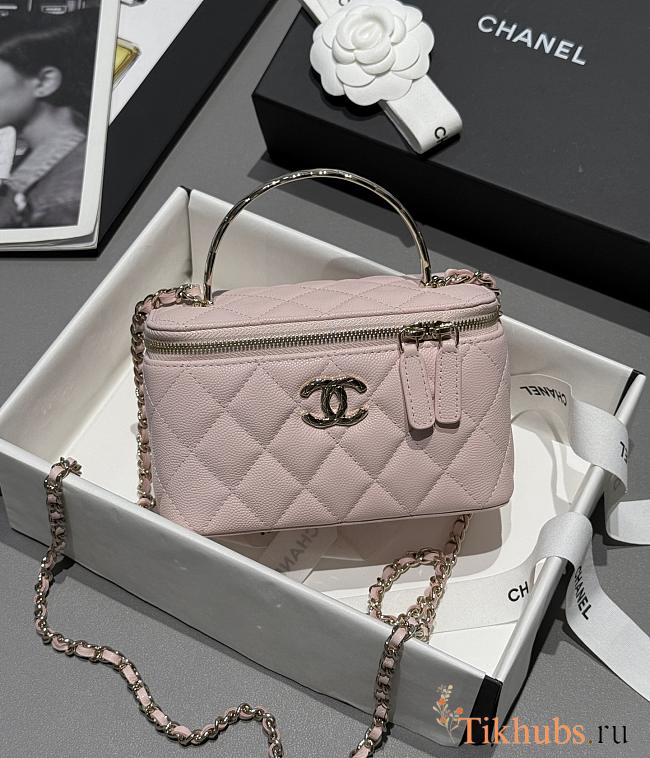 Chanel 25s Coco Crush Vanity Handle Caviar Pink 17x9.5x8cm - 1