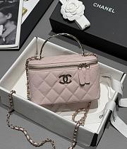 Chanel 25s Coco Crush Vanity Handle Caviar Pink 17x9.5x8cm - 1