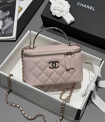 Chanel 25s Coco Crush Vanity Handle Caviar Pink 17x9.5x8cm