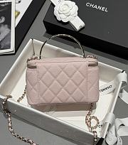 Chanel 25s Coco Crush Vanity Handle Caviar Pink 17x9.5x8cm - 2