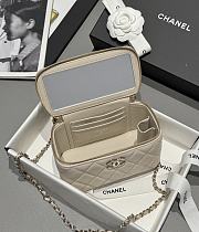 Chanel 25s Coco Crush Vanity Handle Caviar Beige 17x9.5x8cm - 6