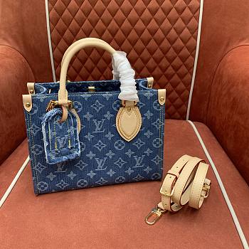 Louis Vuitton LV OnTheGo PM Denim Bag 25x19x11.5cm