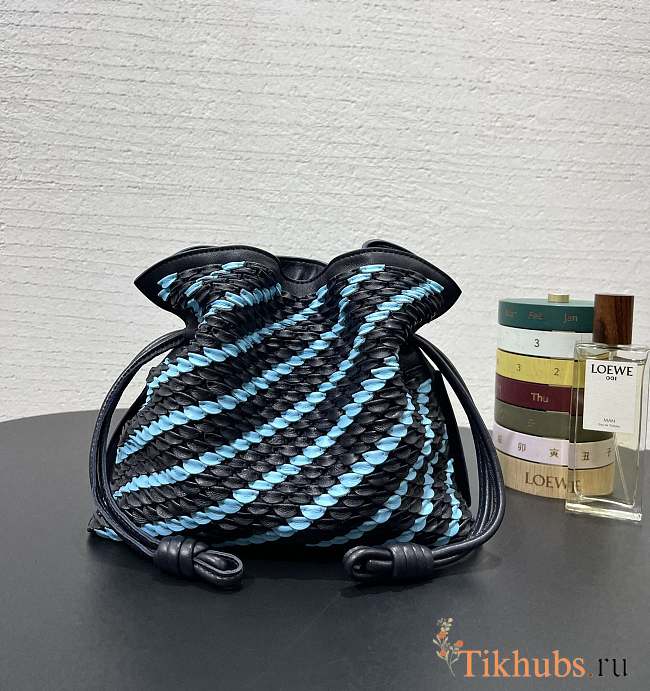 Loewe Mini Flamenco Clutch Lambskin Sky Blue 23.5x18x9cm - 1