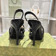 Gucci Slingback With Marina Chain Black Patent 10cm - 5