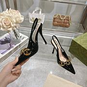 Gucci Slingback With Marina Chain Black Patent 10cm - 3