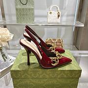 Gucci Slingback With Marina Chain Red Patent 10cm - 5