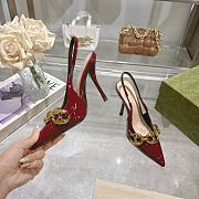 Gucci Slingback With Marina Chain Red Patent 10cm - 2
