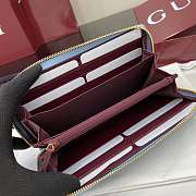Gucci Bi-color GG Marmont Zip Around Wallet Blue 19x10.5x2cm - 2