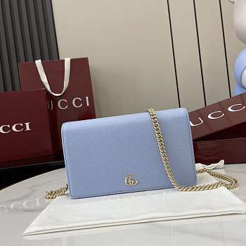 Gucci GG Marmont Wallet On Chain Blue 20x12.5x4cm