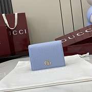 Gucci Bi-color GG Marmont Small Wallet Blue 11x8.5x3cm - 1