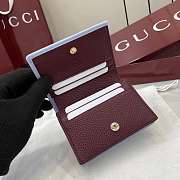 Gucci Bi-color GG Marmont Small Wallet Blue 11x8.5x3cm - 5