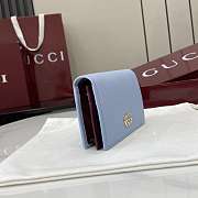 Gucci Bi-color GG Marmont Small Wallet Blue 11x8.5x3cm - 4