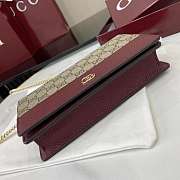 Gucci GG Marmont Wallet On Chain Beige Red 20x12.5x4cm - 4