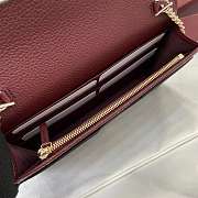 Gucci GG Marmont Wallet On Chain Beige Red 20x12.5x4cm - 3