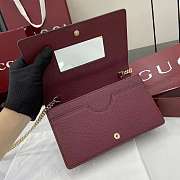 Gucci GG Marmont Wallet On Chain Beige Red 20x12.5x4cm - 2