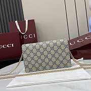 Gucci GG Marmont Wallet On Chain Beige Blue 20x12.5x4cm - 4