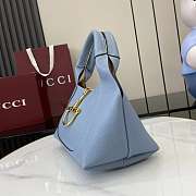 Gucci Softbit Medium Top Handle Bag Blue 27.5x21x16cm - 6
