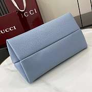 Gucci Softbit Medium Top Handle Bag Blue 27.5x21x16cm - 2