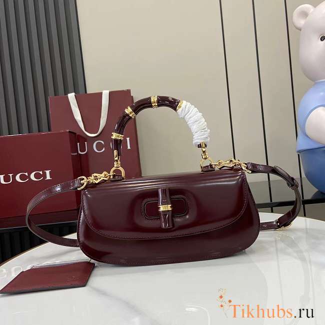 Gucci Bamboo Diva Medium Bag Red 26.6x13x8cm - 1