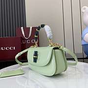 Gucci Bamboo Diva Medium Bag Light Green 26.6x13x8cm - 4