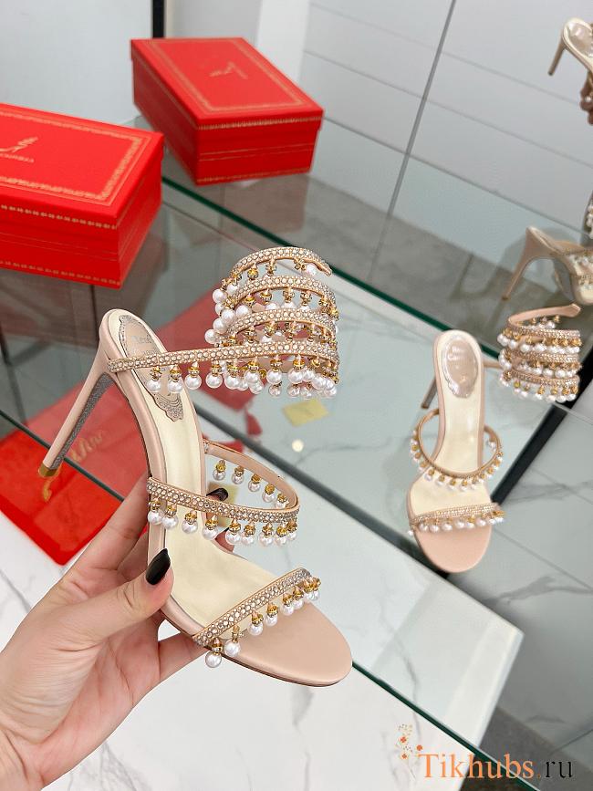 Rene Caovilla Chandelier Sandal Light Pink Heel 10cm - 1