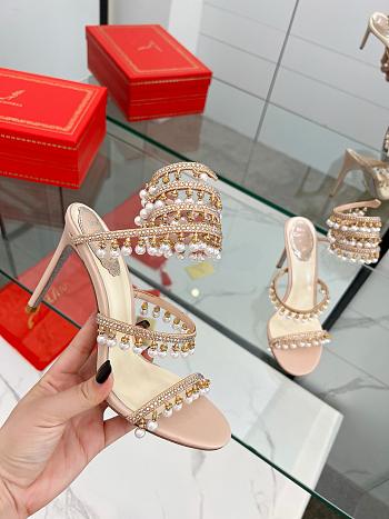 Rene Caovilla Chandelier Sandal Light Pink Heel 10cm