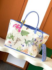Goyard Goyardine Monogram Tote Blue 40x34cm - 5