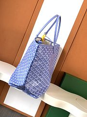 Goyard Goyardine Monogram Tote Blue 40x34cm - 3