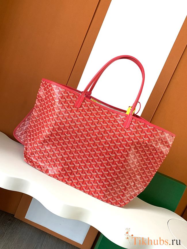 Goyard Goyardine Monogram Tote Red 40x34cm - 1