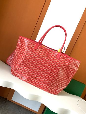 Goyard Goyardine Monogram Tote Red 40x34cm