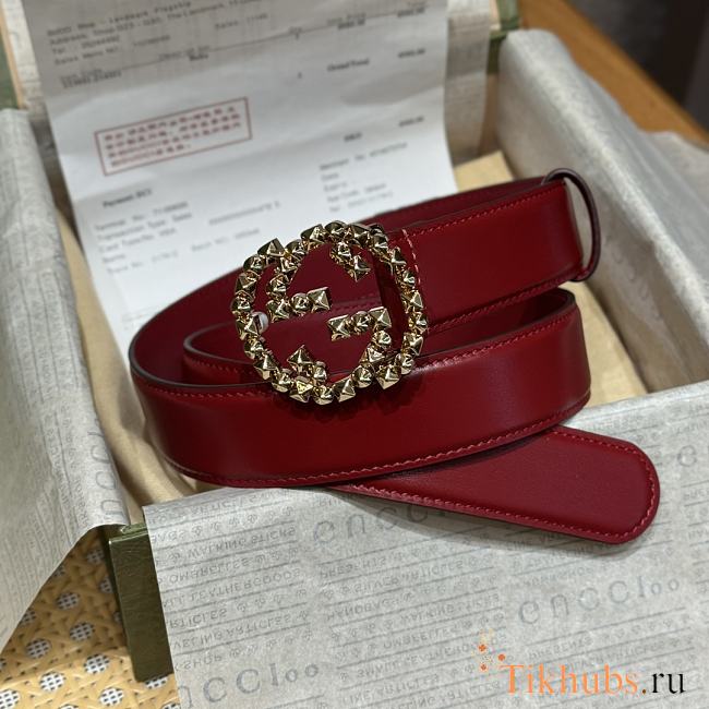 Gucci Belt Red 4cm - 1