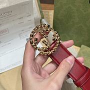 Gucci Belt Red 4cm - 3