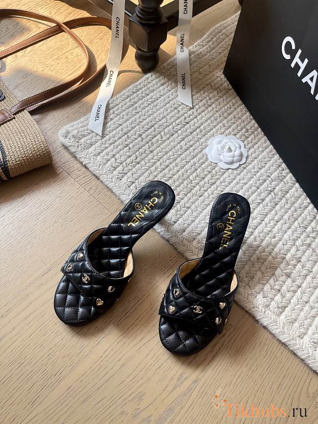 Chanel 25C Black Heel 5cm - 1