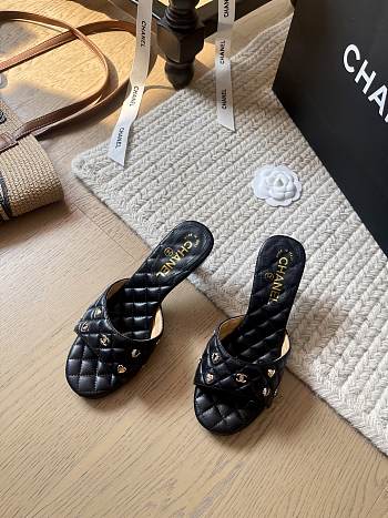 Chanel 25C Black Heel 5cm