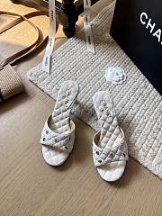 Chanel 25C White Heel 5cm - 1