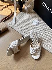 Chanel 25C White Heel 5cm - 2