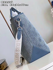 Louis Vuitton LV Monogram Wash Denim Weekend Tote 43x34x17.5cm - 5