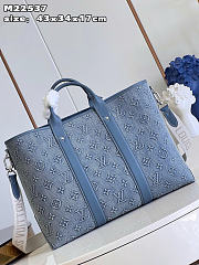 Louis Vuitton LV Monogram Wash Denim Weekend Tote 43x34x17.5cm - 3