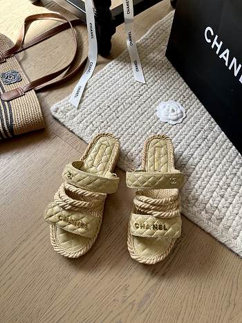Chanel Beige Slides 06