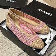 Chanel Flats Raffia Pink - 1