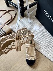Chanel Coco Beach Mary Janes Beige - 4