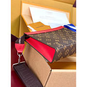 Louis Vuitton LV Pochette Voyage MM Monogram Red 18.5x11x6.5cm - 4