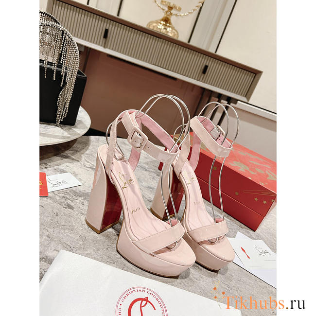 Christian Louboutin Movida Sabina Patent Platform Pink Heel 13cm - 1