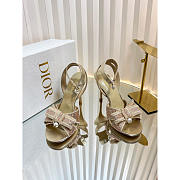 Dior Or Adiorable Heeled Sandal Laminated Lambskin 8cm - 5