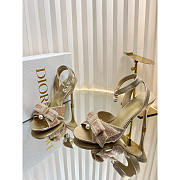 Dior Or Adiorable Heeled Sandal Laminated Lambskin 8cm - 3