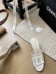 Chanel PVC White Heel 5cm - 3