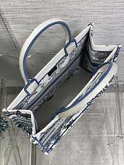 Dior Book Tote Dioriviera Medium White Blue Palms 36x27.5x16.5cm - 3