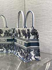 Dior Book Tote Dioriviera Medium White Blue Palms 36x27.5x16.5cm - 2