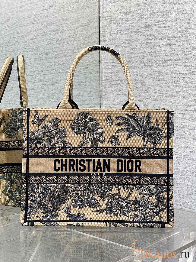 Dior Book Tote Dioriviera Medium Beige Palms 36x27.5x16.5cm - 1